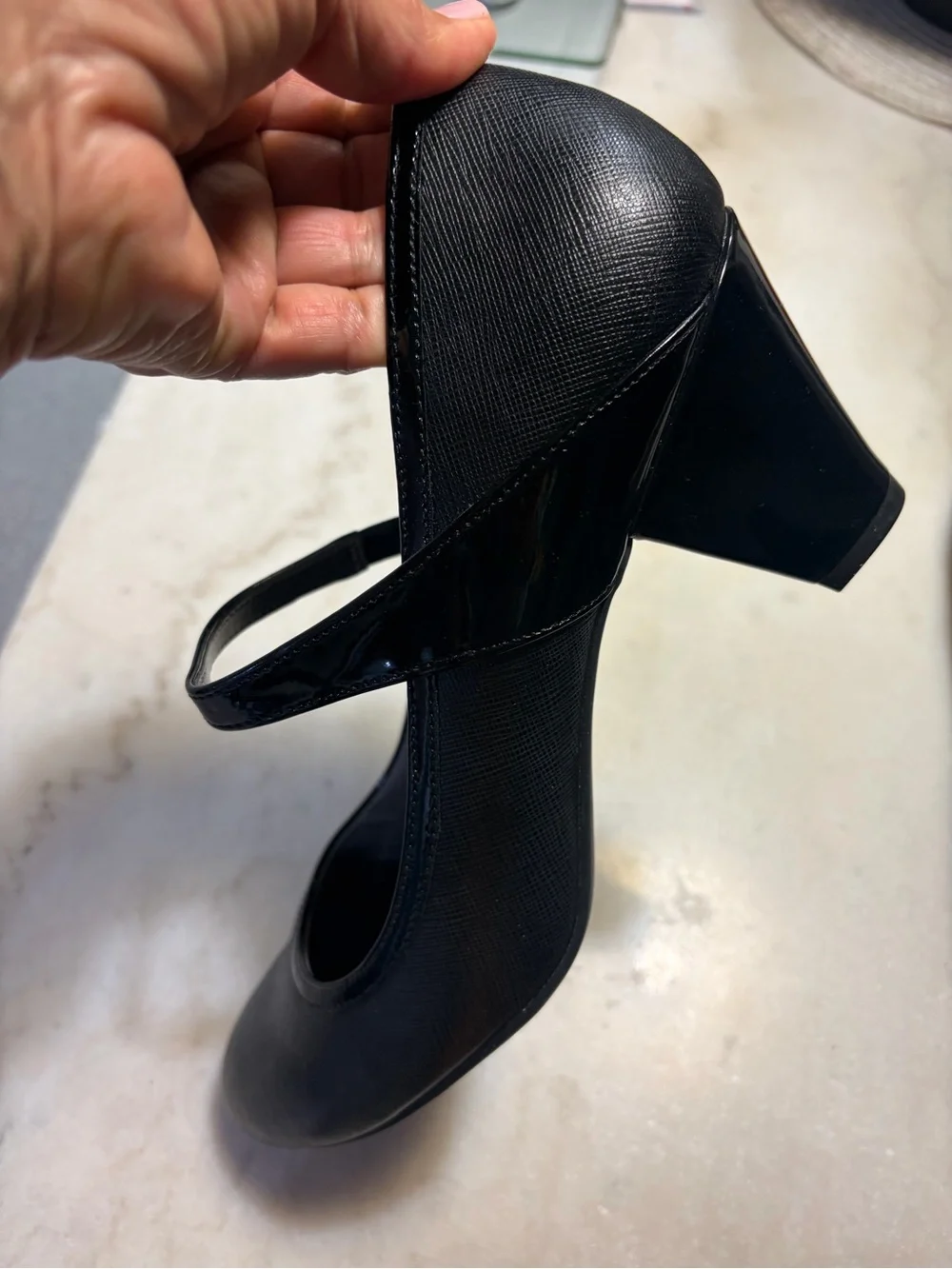 Life Stride Black Mary Jane Heel Pumps